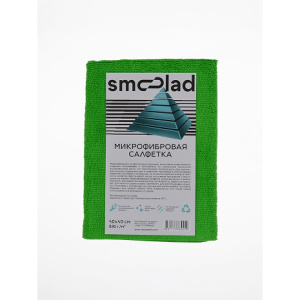 SMOOLAD Салфетка из Микрофибры (зеленый) ультразвуковая обработка 280гр/м 40х40см