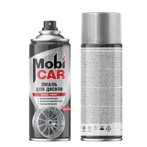 MobiCAR Эмаль для дисков СПРЕЙ 520 мл, Серебристый
