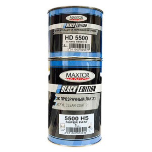 BLACK EDITION 2К прозрачный супербыстрый лак HS SUPER FAST 2:1 (1+ОТВЕРДИТЕЛЬ 0,5л)