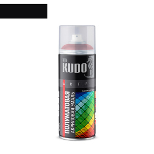 KUDO Черная сатин (акрил) 520мл СПРЕЙ