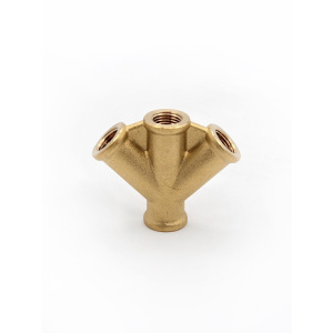 HUBERTH Муфта прямая, разветвитель на 3 выхода, 1/4', внутр резьба, латунь (ЦЕНА ЗА ШТ)