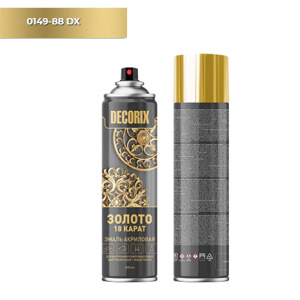 DECORIX Эмаль акриловая ЗОЛОТО 18 карат 400мл глянцевая