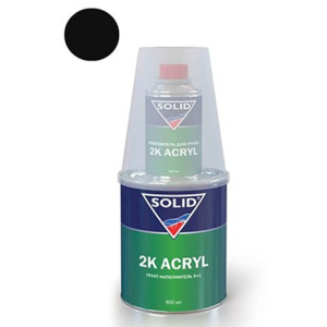 SOLID2K ACRYL грунт (5+1)наполнительный+отв.(0,8л+0,16л) (черный)