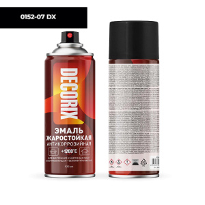 DECORIX Эмаль жаростойкая +1200 для сверхвысоких температур, черный 520мл