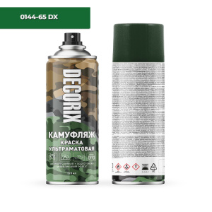 DECORIX КАМУФЛЯЖ, светопоглощающая краска, ультраматовая, 520 мл ЛЕСНОЙ ЗЕЛЕНЫЙ 