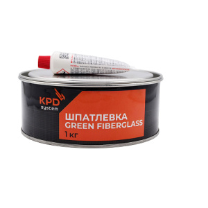 KPD SYSTEM Шпатлевка со стекловолокном Зеленая FIBER GLASS 1,0 кг