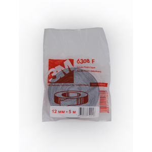 3M СЕРАЯ лента 2-х сторонняя пенакрил.клеящая 0,8мм (12мм*5м)