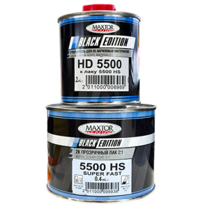 BLACK EDITION 2К прозрачный супербыстрый лак HS SUPER FAST 2:1 (0,4+ОТВЕРДИТЕЛЬ 0,2л)