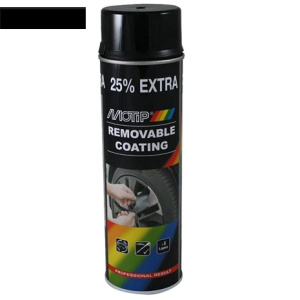 Motip эмаль Винил-Жидкая резина Черная глянцевая (500мл)