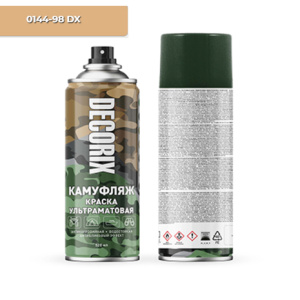 DECORIX КАМУФЛЯЖ, светопоглощающая краска, ультраматовая, 520 мл СТЕПНОЙ матовый