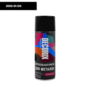 DECORIX Краска для металла ЧЕРНЫЙ глянцевый