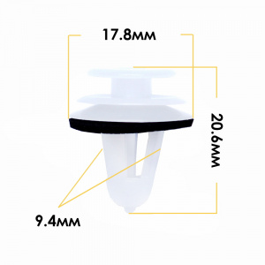 336KJ Клипса  пластм. крепежная  KJ-336 (50 шт. в уп.) ЦЕНА ЗА ШТ.