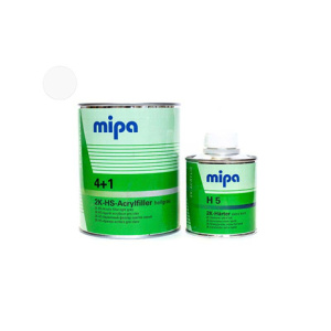 MIPA, Грунт 4+1 БЕЛЫЙ 1л + ОТВЕРДИТЕЛЬ H5, 250ml