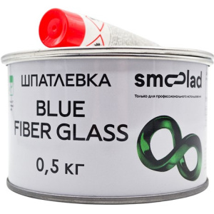 SMOOLAD Шпатлевка голубая со стекловолокном BLUE FIBER GLASS 0.5 кг