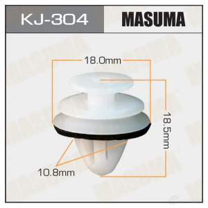 304KJ Клипса  пластм. крепежная  KJ- 304 (50 шт. в уп.) ЦЕНА ЗА ШТ.