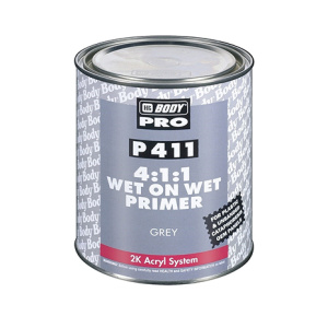 411BODY Грунт мокрый-по-мокрому 4+1 (1л) бел.+ отв. 729 (0,25л)