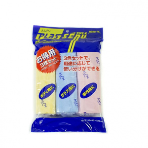 SOFT 99 Набор водопоглощающих салфеток AION, 3шт., 43х33 см, голубая, желтая, розовая