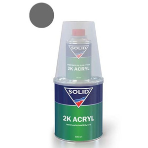 SOLID2K ACRYL грунт (5+1)наполнительный+отв.(0,8л+0,16л) (серый)