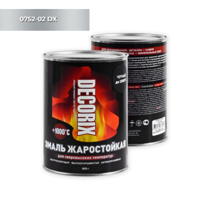 DECORIX Эмаль жаростойкая +700  в банке, серебристый 0,8 кг