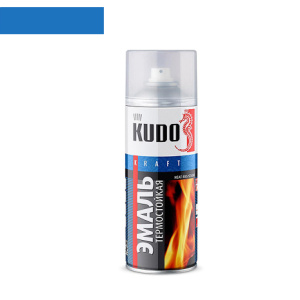 Синяя эмаль термостойкая 520 мл. Кudo/12