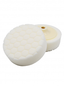 SUP Полир. круг на пластиковой основе М14, Белый D150мм (Ребристый Ромб-Шестиуголный) Универсальный