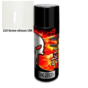 SKULL Аэрозоль эмаль металлик 240 Белое облако (520 мл)