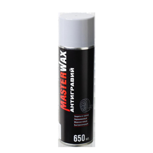 Антигравий MasterWax алкидно-уретановый аэрозоль 650 мл Серый