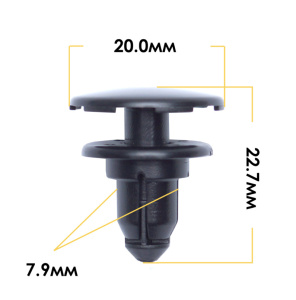 652KJ Клипса  пластм. крепежная  KJ- 652 (50 шт. в уп.) ЦЕНА ЗА ШТ.