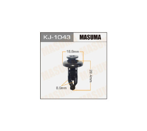 1043KJ Клипса  пластм. крепежная  KJ- 1043/K-086 (50 шт. в уп.) ЦЕНА ЗА ШТ.