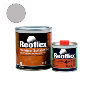 REOFLEX Грунт 2К (4+1) акрил. ПРЯМО НА МЕТАЛЛ+отв. (0,8л+0,2л) (Серый)